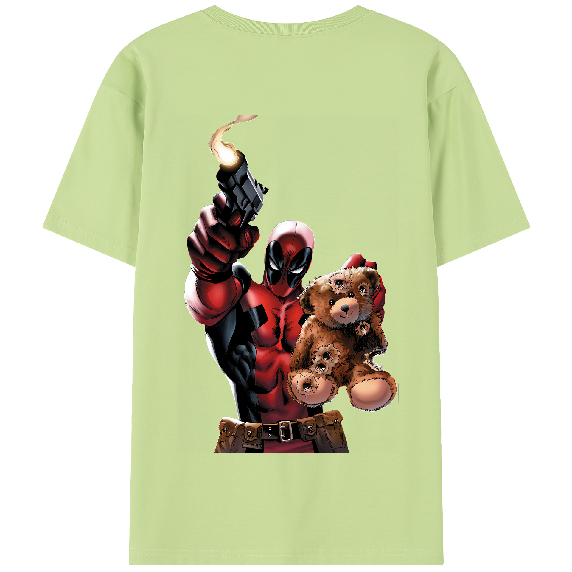 （画像用） Deadpool デッドプール 綿100％半袖Tシャツ（背面プリント）